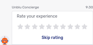 Concierge visitor offboarding: rate conversation