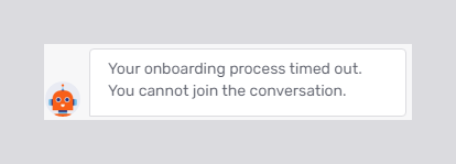 Concierge visitor onboarding: timeout message when onboarding’s aborted