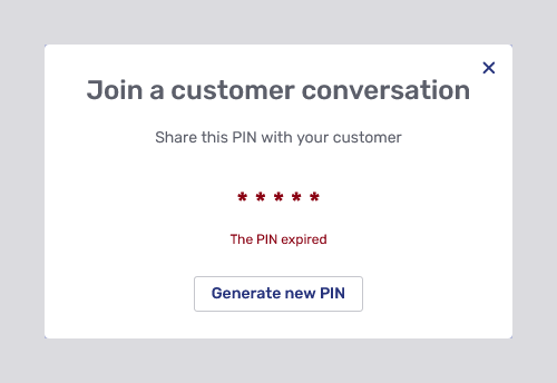 PIN dialog after PIN has expired