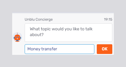 Concierge visitor onboarding: ask for topic