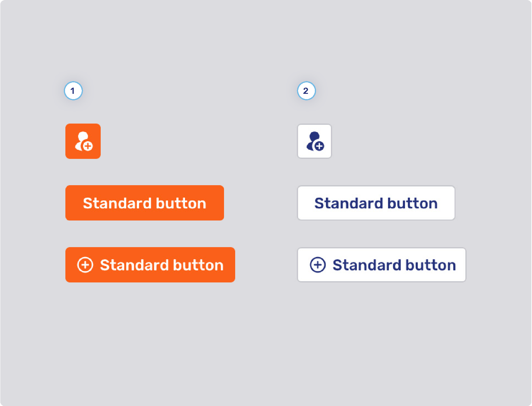 primary and secondary buttons