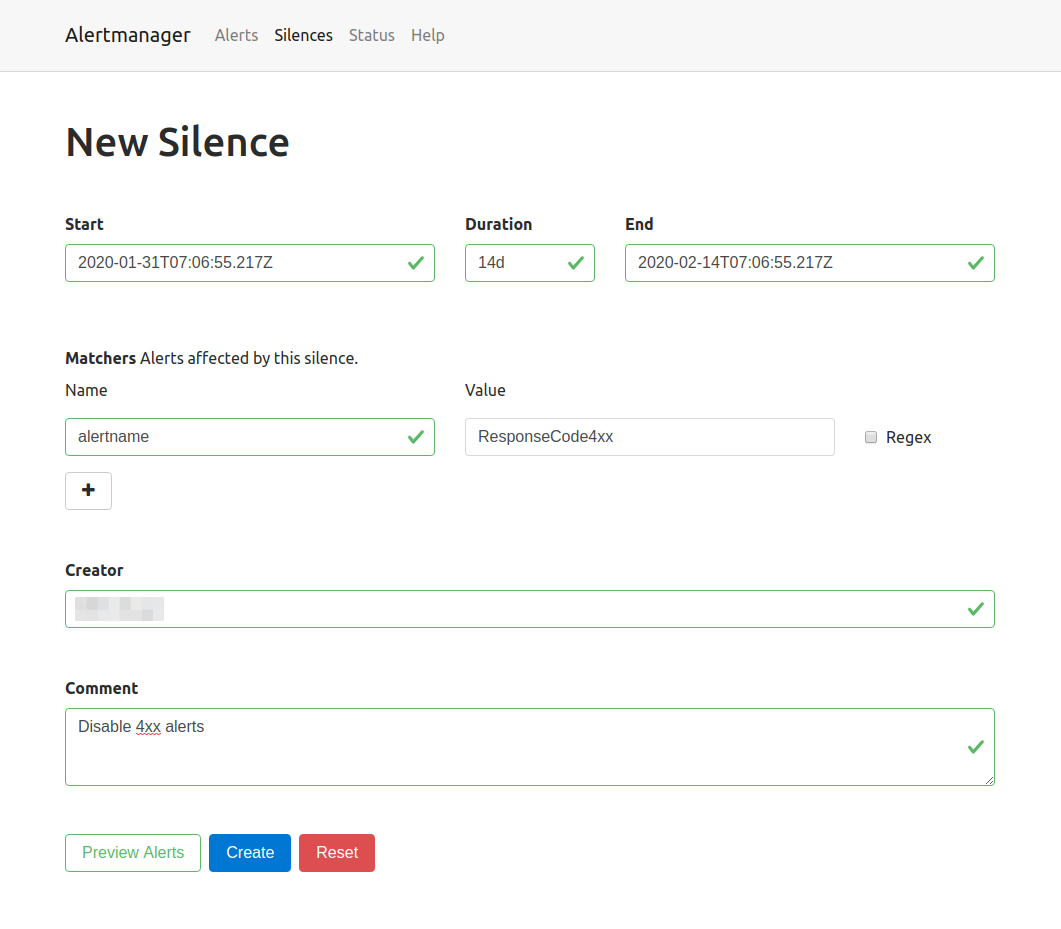 Create new silence