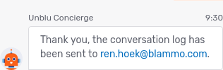 Concierge offboarding: response after sending log