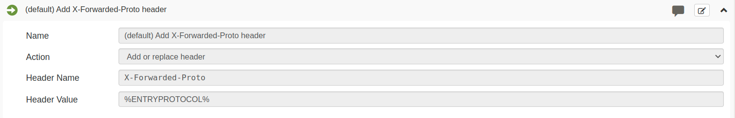 Request action to add or replace an <code>X-Forwarded-Proto</code> header to requests