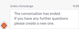 Concierge visitor offboarding: offboarding reason message