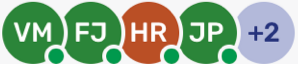 Overflow avatar showing number of additional participants