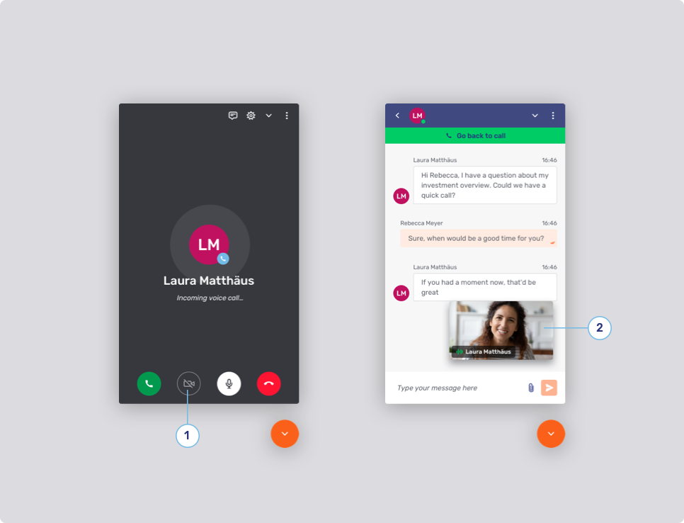 video chat conversation panel 2