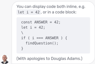 Markdown code