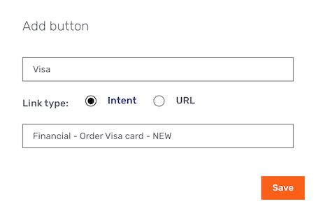 Modal dialog to add a button to card answer