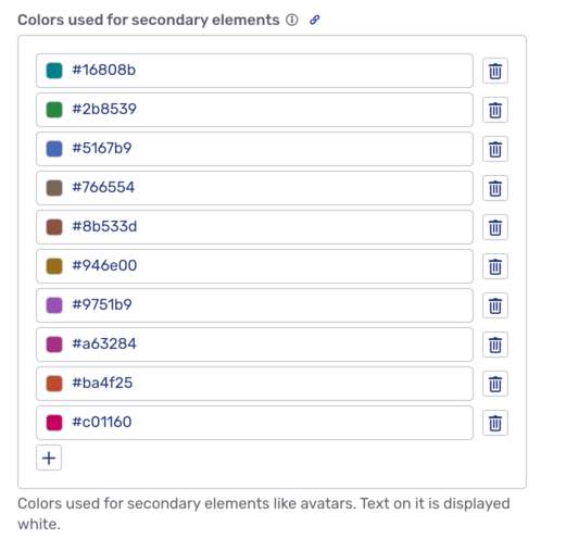 Secondary color map used for avatar backgrounds