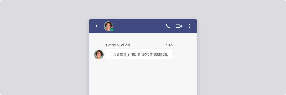 Text message with plain text