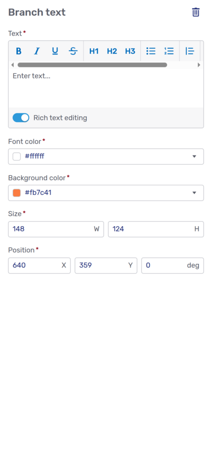 Text box side panel
