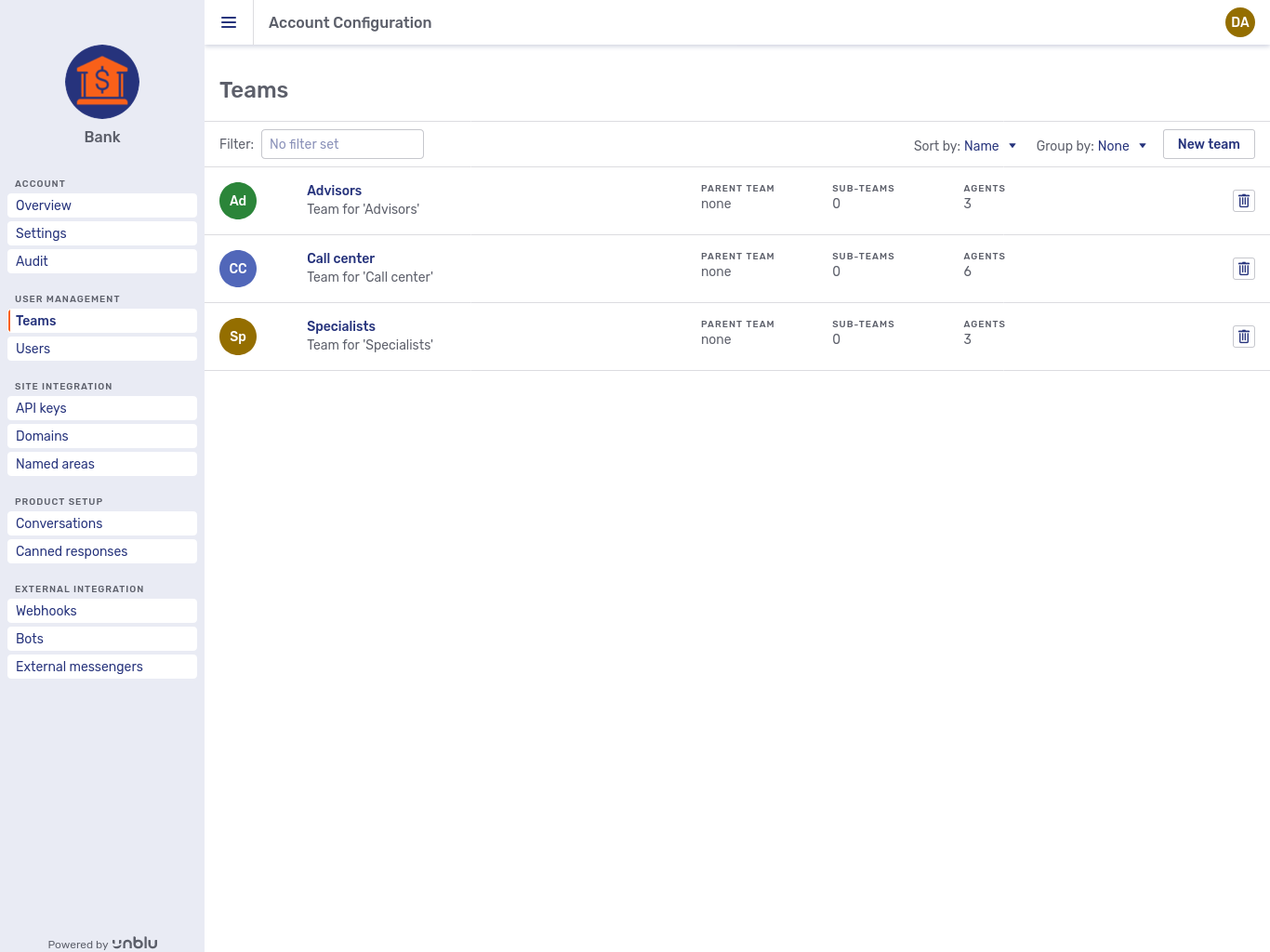 Teams overview